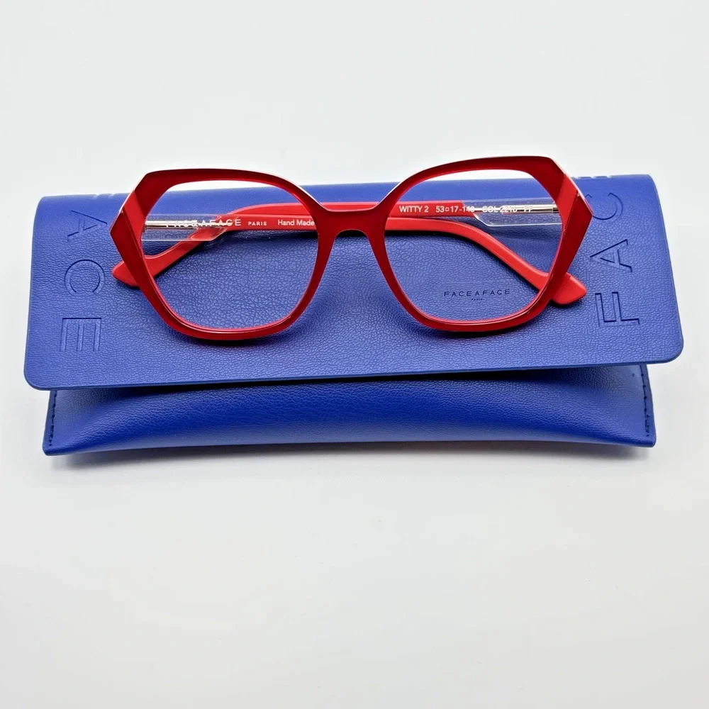 Face a Face Eyeglasses Frame WITTY 2 2216 Women Red Frame Handmade 53-17-140 NEW